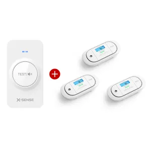 3-Pack XC01-WR Wireless Interconnected CO Alarms   1-Pack RC01 Pro Remote Controller
