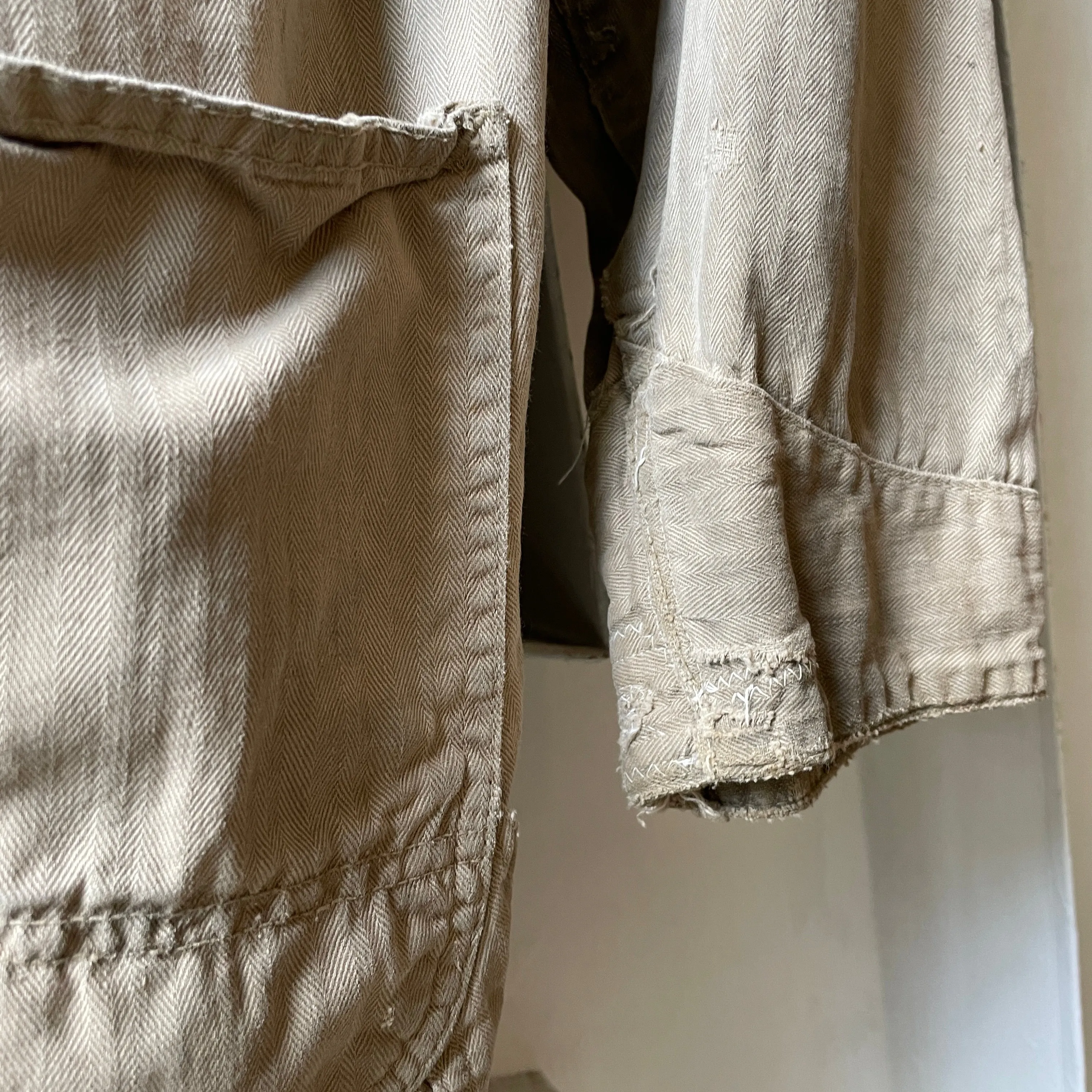 60’s Thrashed Red Kap HBT Modified Fishtail Jacket - Medium
