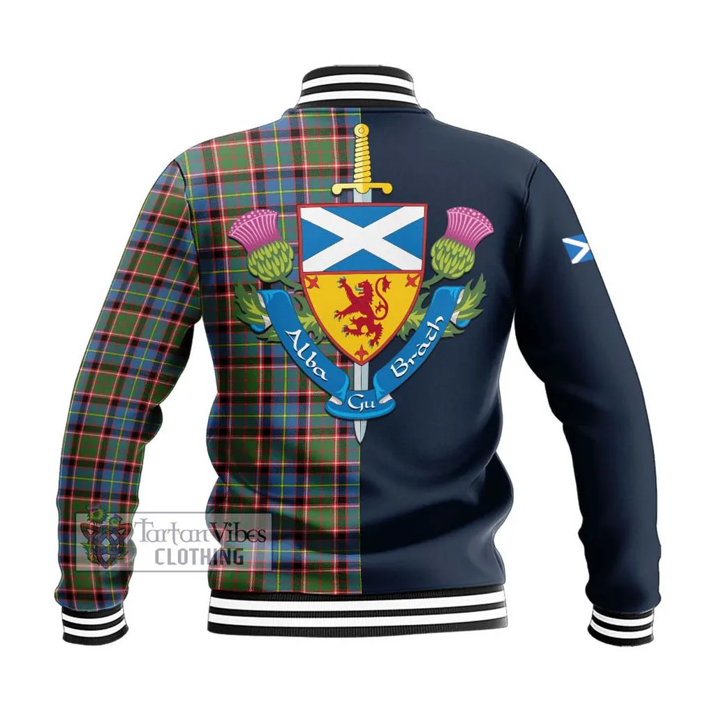 Aikenhead Tartan Baseball Jacket Alba with Scottish Lion Royal Arm Half Style
