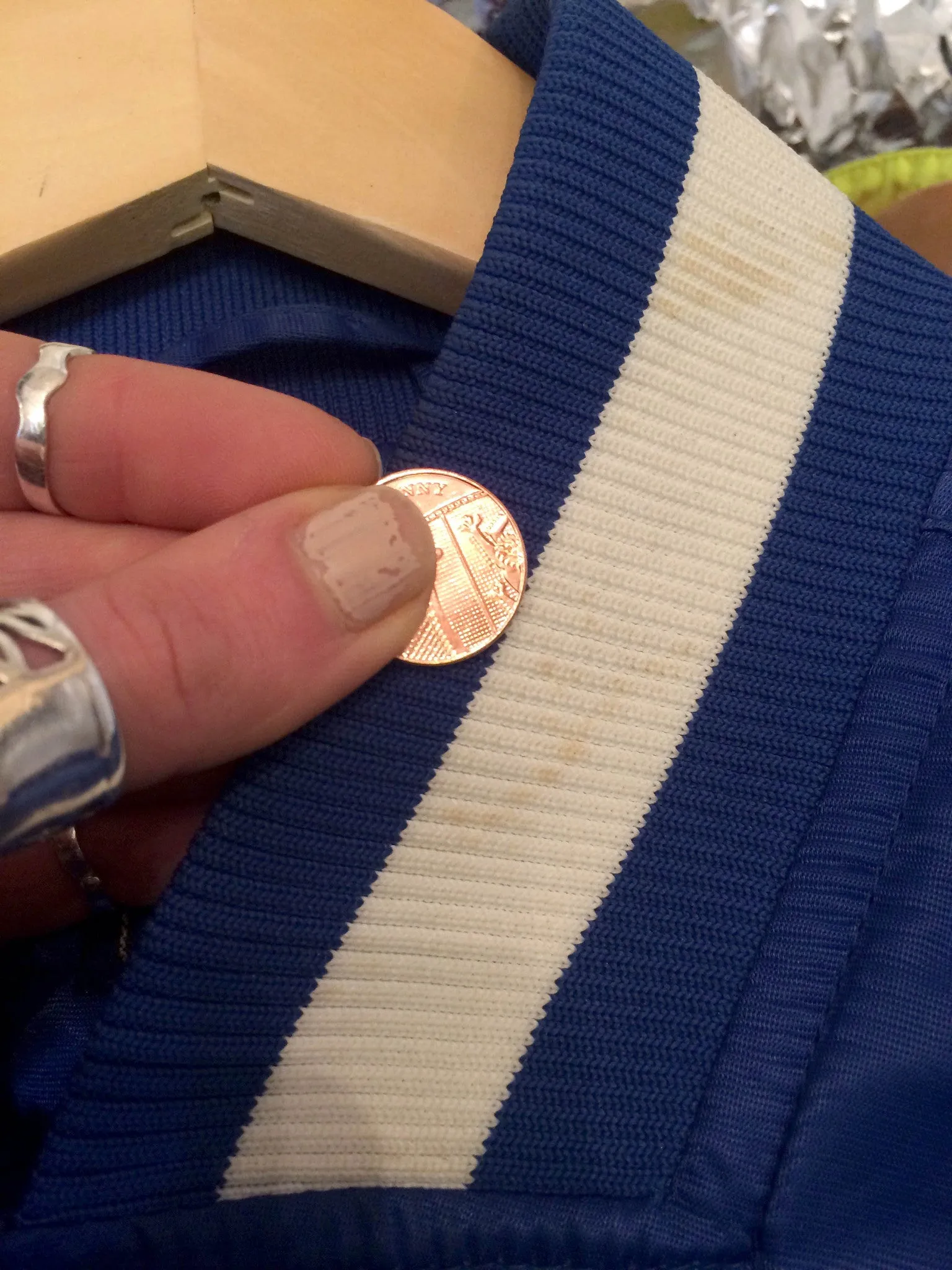 Blue Satin Baseball Jacket