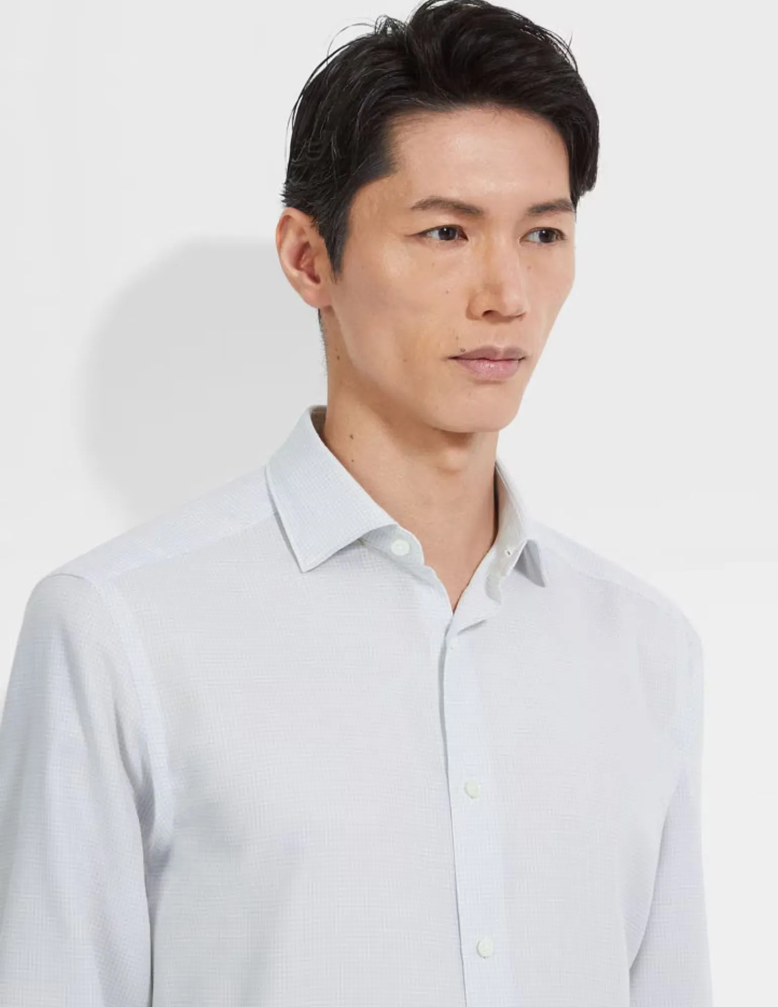 Cashco Shirt | Light Blue/Off White