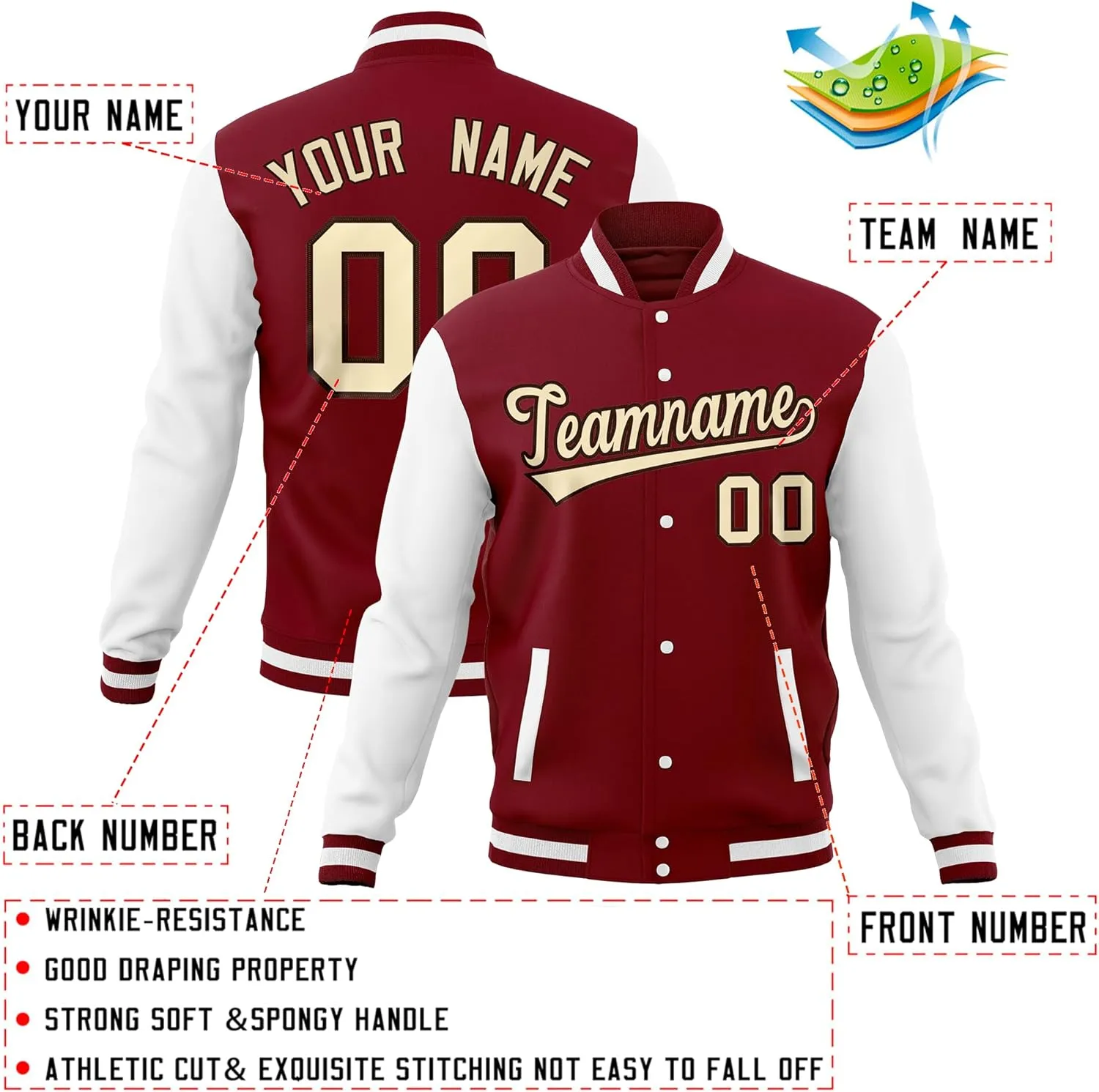 KXK Personalized Varsity Jacket Custom Men Women Casual Baseball Letterman Bomber Jackets Stitched Letters Number