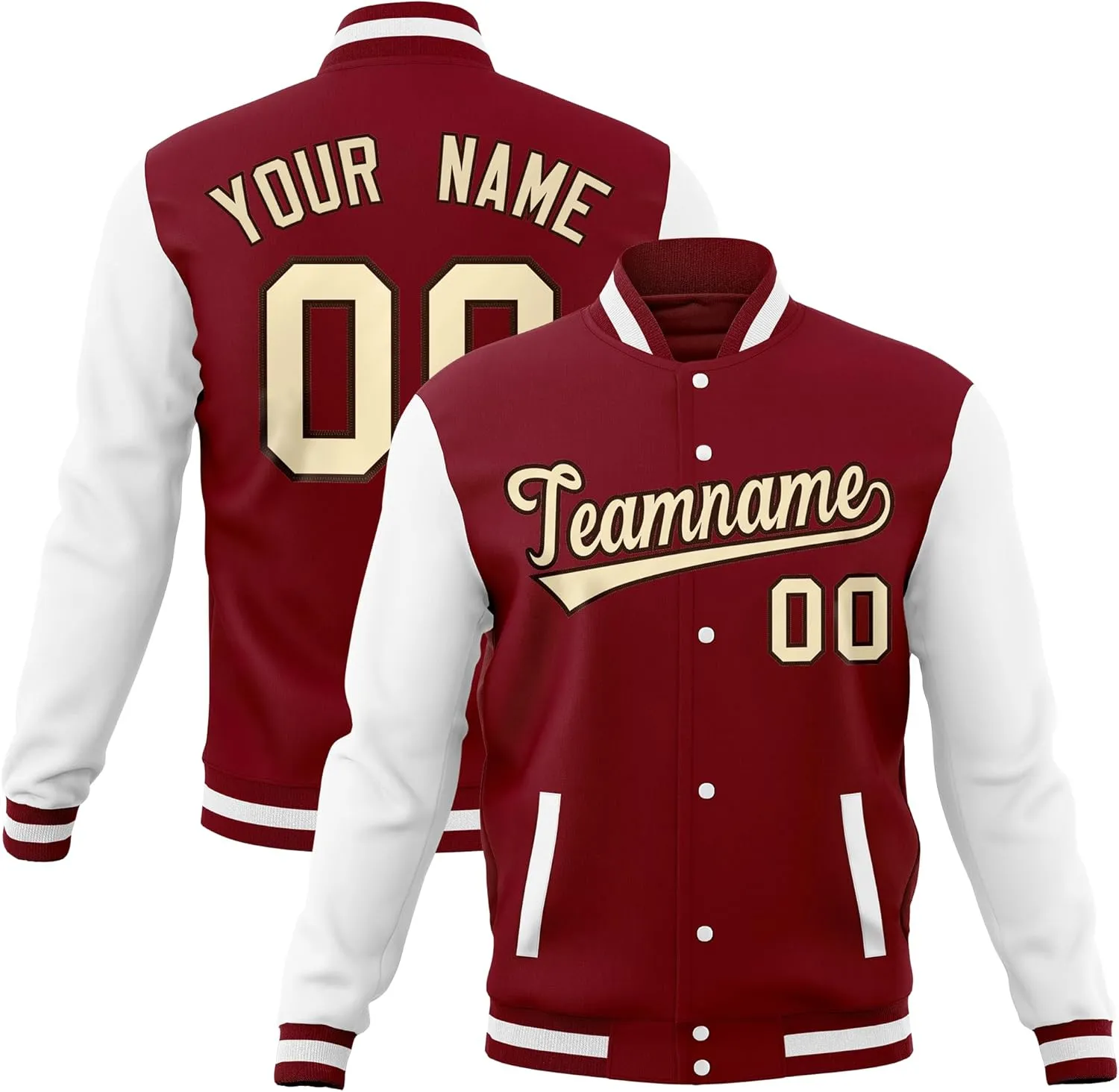 KXK Personalized Varsity Jacket Custom Men Women Casual Baseball Letterman Bomber Jackets Stitched Letters Number