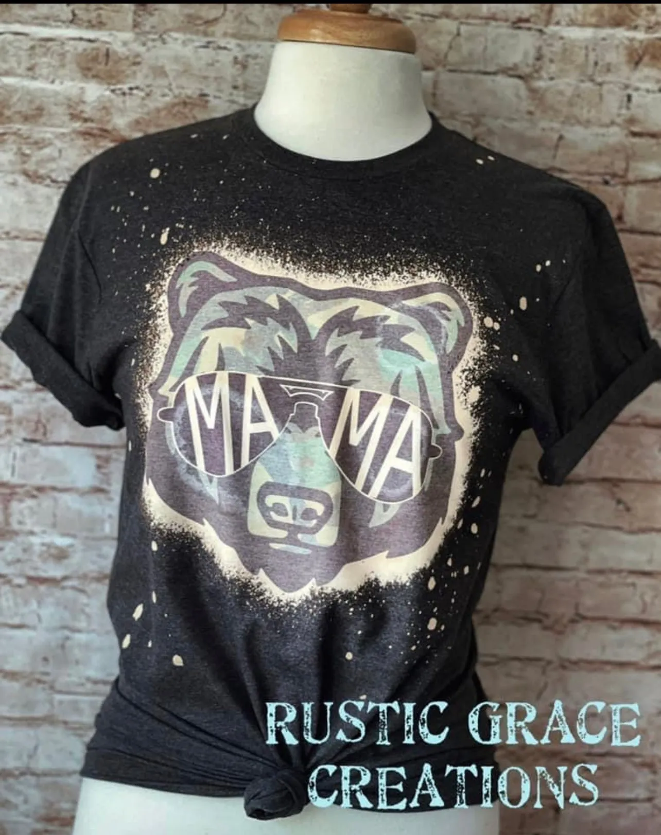 MAMA BEAR shirt | Bleached Tee