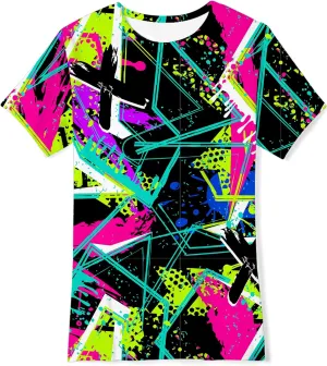 RAISEVERN Boys Girls 3D Graphic Printed T-Shirts Short Sleeve Summer tees for 4-14 Years