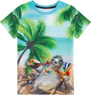 RAISEVERN Boys Girls 3D Graphic Printed T-Shirts Short Sleeve Summer tees for 4-14 Years