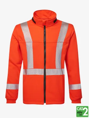 Segmented Striped Fleece Full Zip Jacket By IFR Workwear - Style OSO329