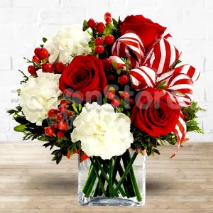Simply Christmas Fresh Flower Arrangement