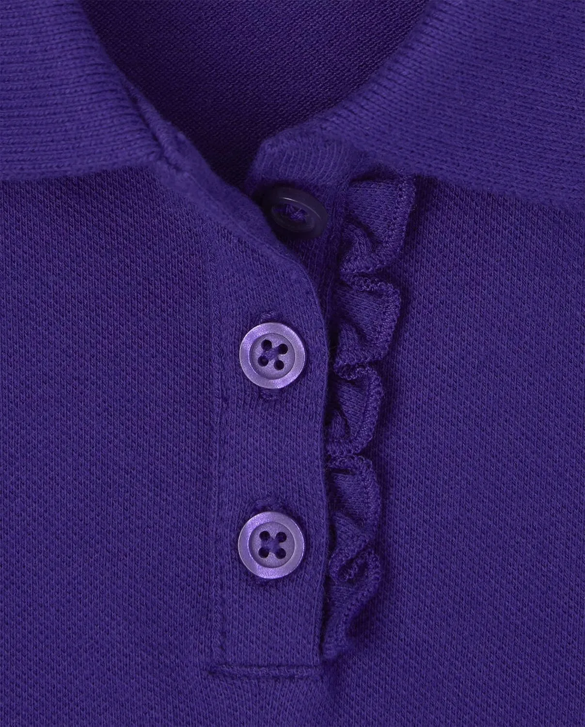 The Children's Place girls Short Sleeve Ruffle Pique Polo