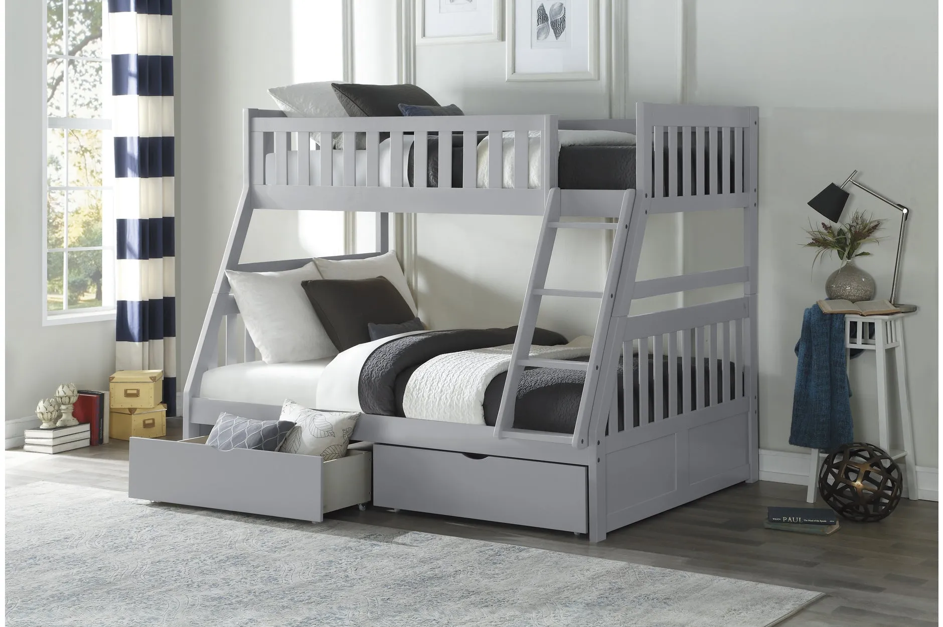 Twin/Double Solid Wood Bunkbed with Furniture Options