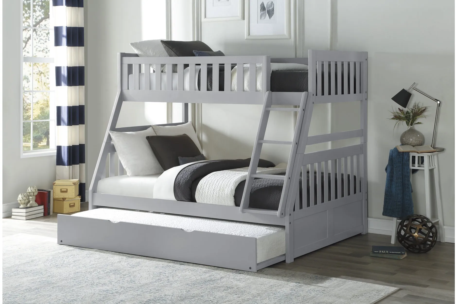 Twin/Double Solid Wood Bunkbed with Furniture Options