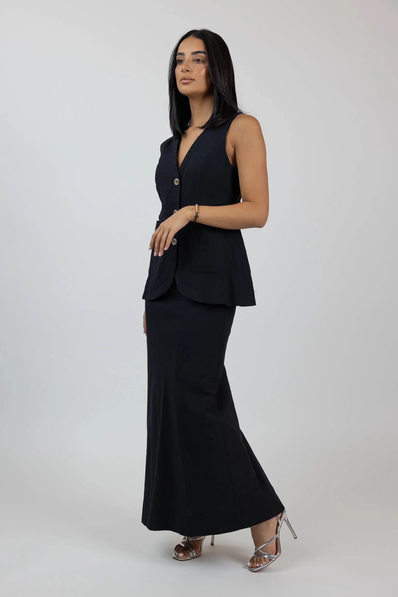 Viviane Linen Skirt