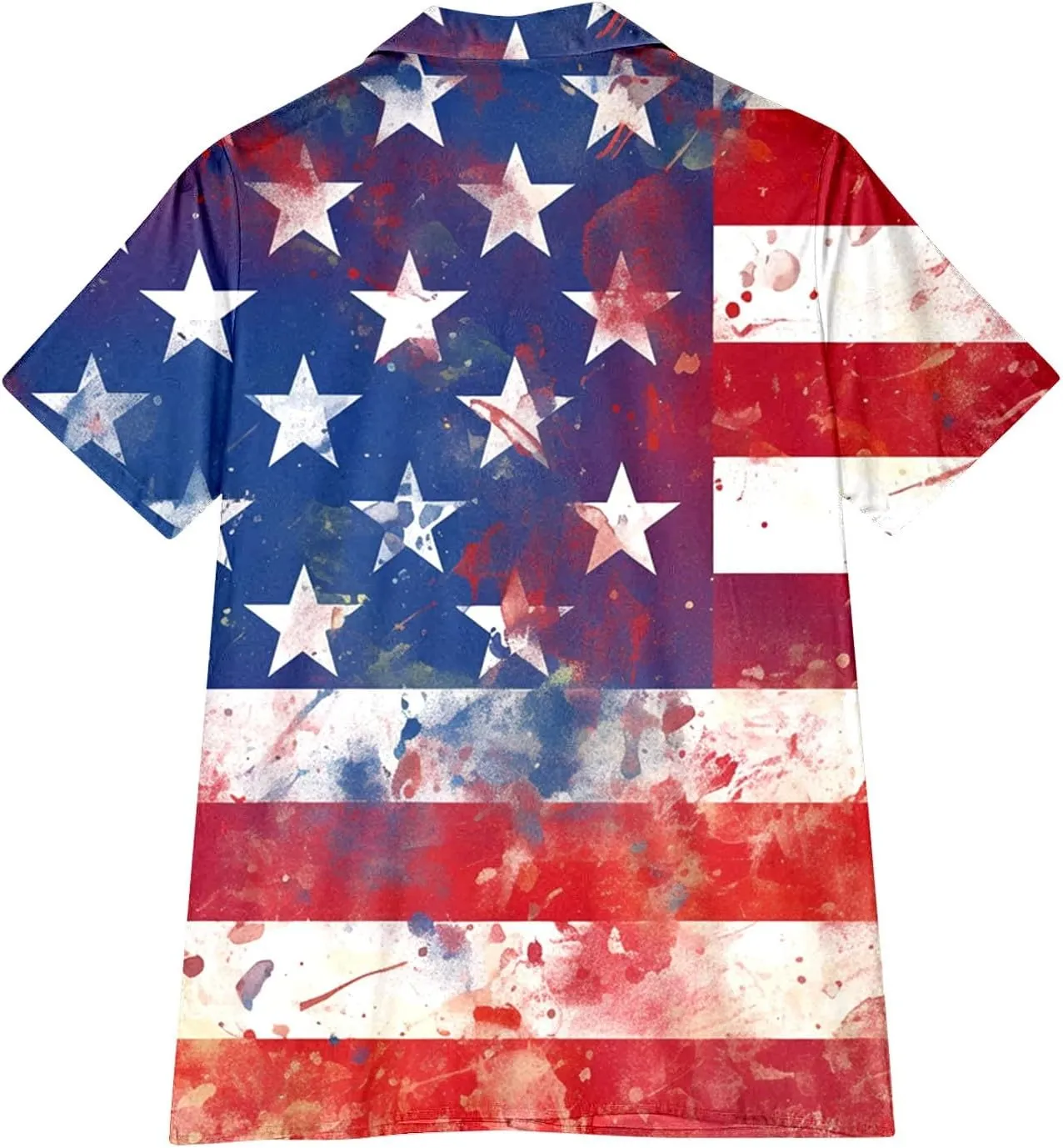 Women's Independence Day Print Casual Shirt Short Sleeve Knotted T Shirts for Women