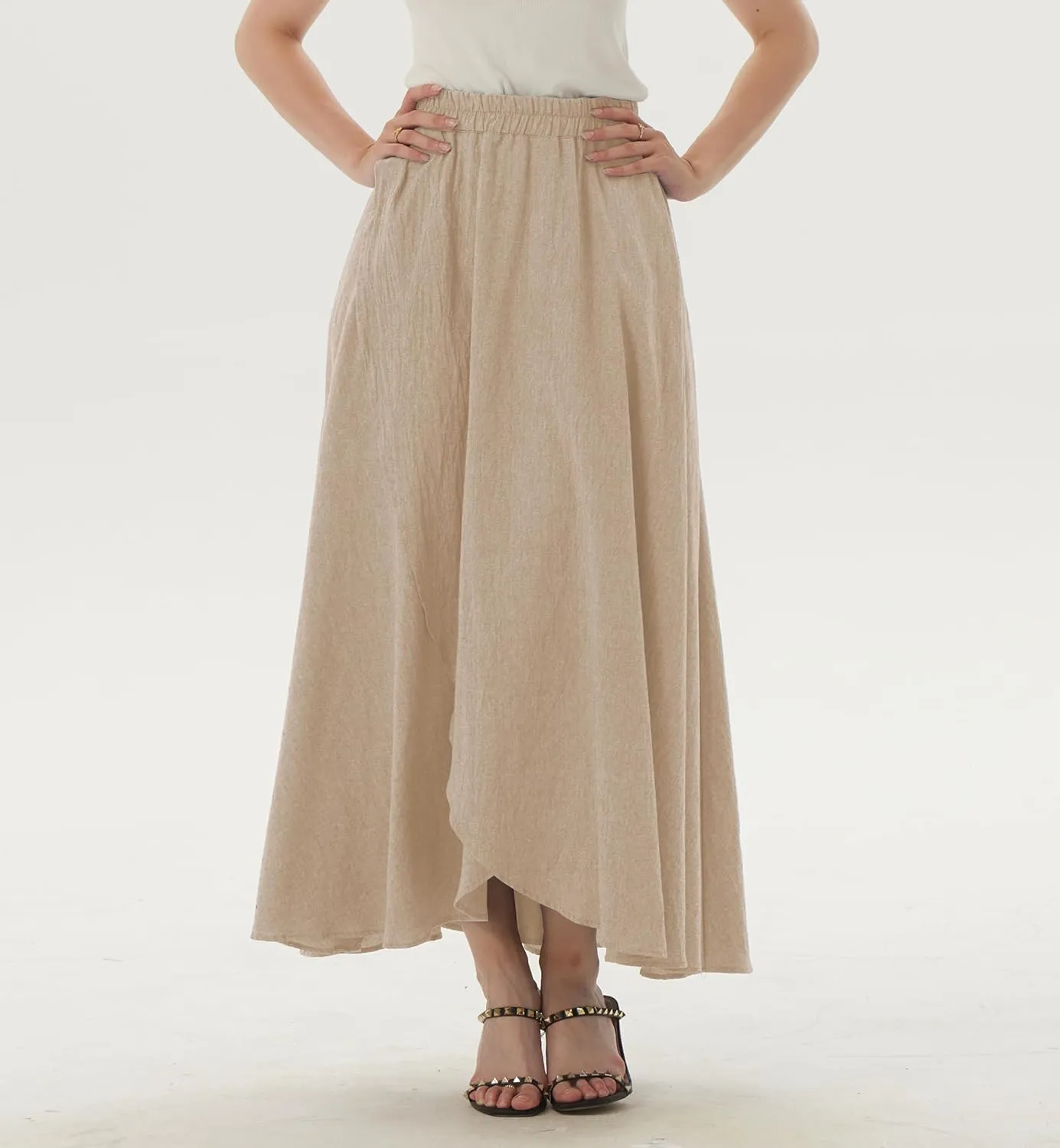 Women's Tulip Skirts Cotton Linen Skirts Maxi Skirts Summer Skirts Plus Size Skirts Handmade Skirts (Plus Size, Linen)